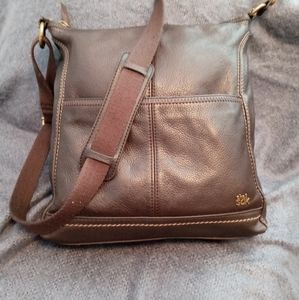 The Sak chocolate leather crossbody